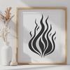 Beautiful Flames - Laser SVG