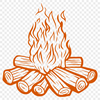 Free Unique Camp Fire Clipart DXF - Commercial Use