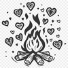 Free Unique Flames Vector Art DXF - Commercial Use