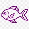 Cute Fish SVG, PNG, PDF And DXF Files