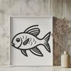 Fish Vector Illustration In DXF File Format For Free Download