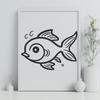 Artistic Fish - Cricut DXF