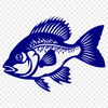 Creative Crappie Stencil In DXF For Free Download