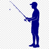 Fishing silhouette vector art for cutting machine