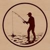 SVG fishing rod vector art for DIY and web design projects