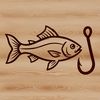 Free SVG fish hook for DIY projects and web design