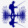 Fisherman silhouette SVG for web design and DIY projects