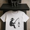 SVG fishing rod silhouette for vector design