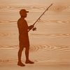 Fishing rod silhouette in SVG format for vector design