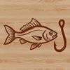 SVG fishing hook vector design for web use