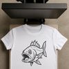 SVG fishing design for cutting machines and web design