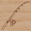 SVG fishing rod vector art for Cricut and laser cutter