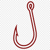 Free SVG fish hook template for commercial use