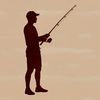 SVG fishing rod illustration for commercial use download