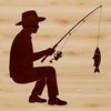 SVG vector of a fisherman holding a fishing rod