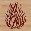 Vibrant Flame Shape Vector Graphics A bold, orange and yellow flame shape with a smooth outline.