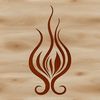 A simple line drawing of a flame, suitable for vector art designs.