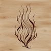 Vector Flames Graphic Art Flames graphic in vector format with a bold, symmetrical shape.