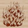 Flaming Hot Vector Art A high-quality SVG illustration of flames with intricate details.
