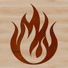 Flame Shape SVG Graphics A flame shape with intense heat and light effects, designed for vector graphics.