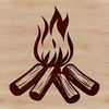 An SVG graphic of a roaring camp fire, suitable for use in various design projects.