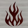 A simple line drawing of flames, suitable for vector design and cutting machine applications.