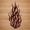 Flame Pattern SVG Graphics SVG design featuring a stylized flame shape with detailed texture and patterns.