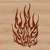 An SVG graphic of flickering flames, ideal for use as a template or stencil in various design applications.