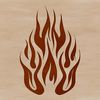 Free Flame Vector Illustration A digital representation of an open flame with sharp edges and clean lines, suitable for various design applications.