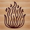 Vector illustration of a flame shape, suitable for cutting machines like Cricut or laser cutters.