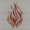 A vector illustration of flames in a circular shape, suitable for digital design.