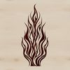 Free SVG Flame Clip Art A digital design element featuring abstract flames as a scalable SVG shape.