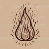 A stylized vector design of flames, suitable for cutting machines or laser cutters.