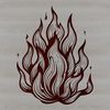 Scalable Fire Shape Icon A graphic representation of fire, designed as a scalable SVG image.