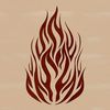 A stylized illustration of flames in vector form, suitable for digital and print applications.
