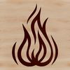 Fiery Flame Icon A simple line drawing illustration of flames in a flame shape.