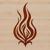 Flame Shape Graphics A stylized flame design created using vector graphics for commercial or personal projects.