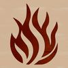 Illustration of fire in the form of abstract shapes.