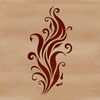 Ornate Fire Element SVG A detailed illustration of a flame shape with ornate design elements.