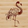 Whimsical Flamingo Standing Tall A detailed illustration of a flamingo standing on one leg, ideal for vector art projects.