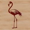 Flamingo Standing on One Leg in Nature A single white flamingo standing on one leg in a natural habitat.