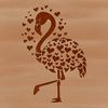 Playful Flamingo Illustration A stylized illustration of a flamingo bird in a playful pose.