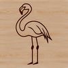 Simple Bird Illustration in SVG Format A simple line drawing of a flamingo bird standing on one leg, suitable for vector art designs.