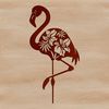 Pink Bird Illustration for Design Projects Illustration of a flamingo standing on one leg, with pink feathers and long neck, suitable for vector design projects.
