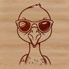 Beautiful Bird Svg Design Download A standing flamingo with its distinctive long neck and legs.
