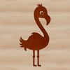 A single flamingo standing on one leg in a natural environment, ready for digital editing.