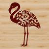 Vibrant Flamingo in Tropical Setting A pink flamingo standing in shallow water, a common sight in tropical environments.