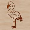 Vibrant Flamingo Illustrations in Various Poses A stylized illustration of a flamingo in various poses and orientations.