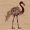 Beautiful Bird Standing Free A detailed illustration of a flamingo standing in a natural environment.