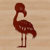 Illustrative Flamingo Silhouette A stylized illustration of a flamingo standing on one leg, typical of its natural behavior.